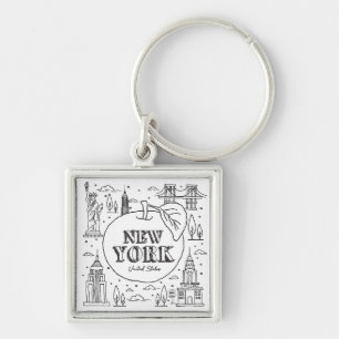 NYE New York Vacation Souvenirs NYC Geschenk Schlüsselanhänger