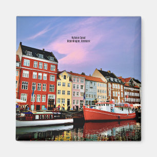 Nyhavn Canal, Copenhagen, Denmark Magnet