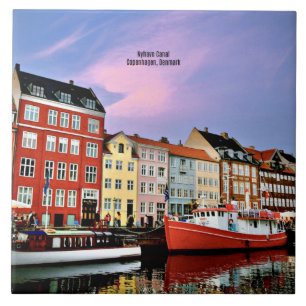 Nyhavn Canal, Kopenhagen, Dänemark,  Fliese