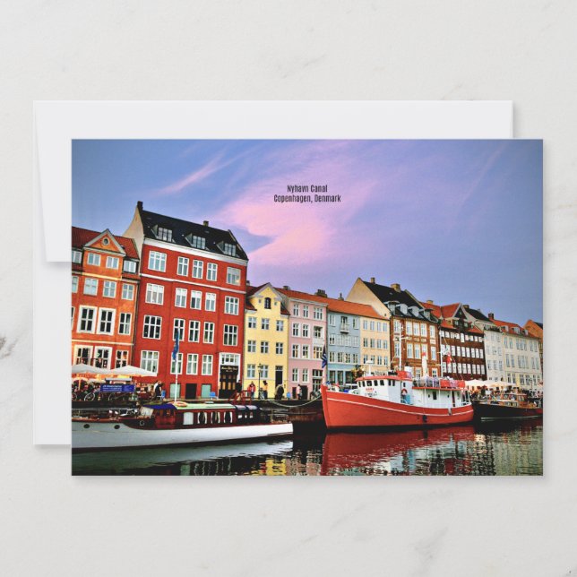 Nyhavn Canal, Kopenhagen, Dänemark Karte (Vorderseite)