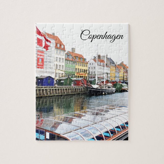Nyhavn Kanal in Kopenhagen, Danmark (Vertikal)
