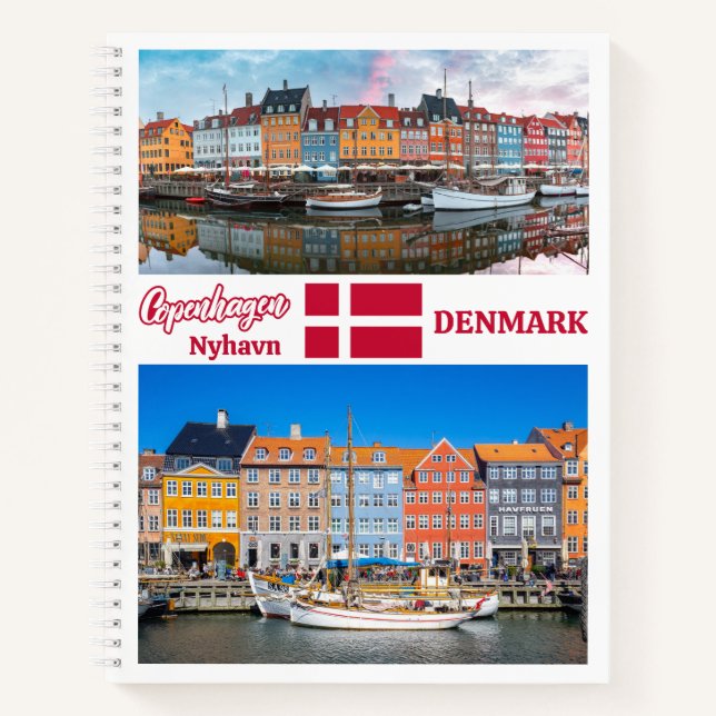 Nyhavn Kopenhagen Dänemark Notizbuch (Vorderseite)