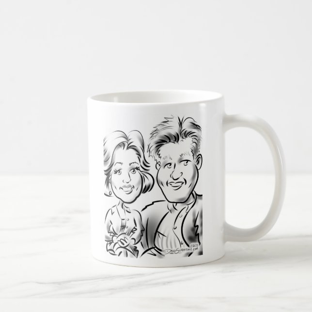 NYJTL Karikatur-Tassenpaare Kaffeetasse (Rechts)