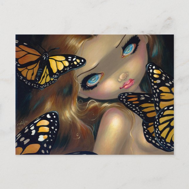 "Nymph mit Monarchen" Postkarte (Vorderseite)