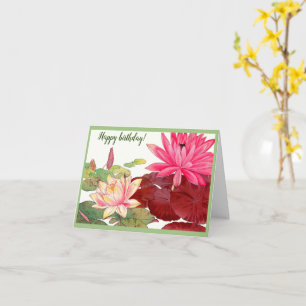 Nymphaea lotus, Happy Birthday Karte