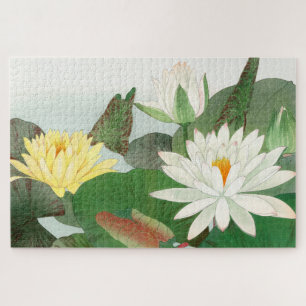 Nymphaea lotus, japanischer Holzschnitt, 1917