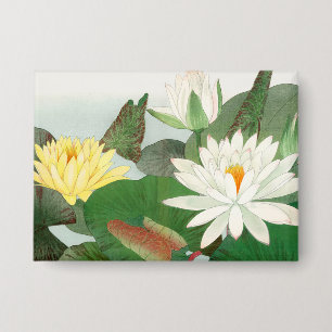 Nymphaea lotus, japanischer Holzschnitt, 1917 Button