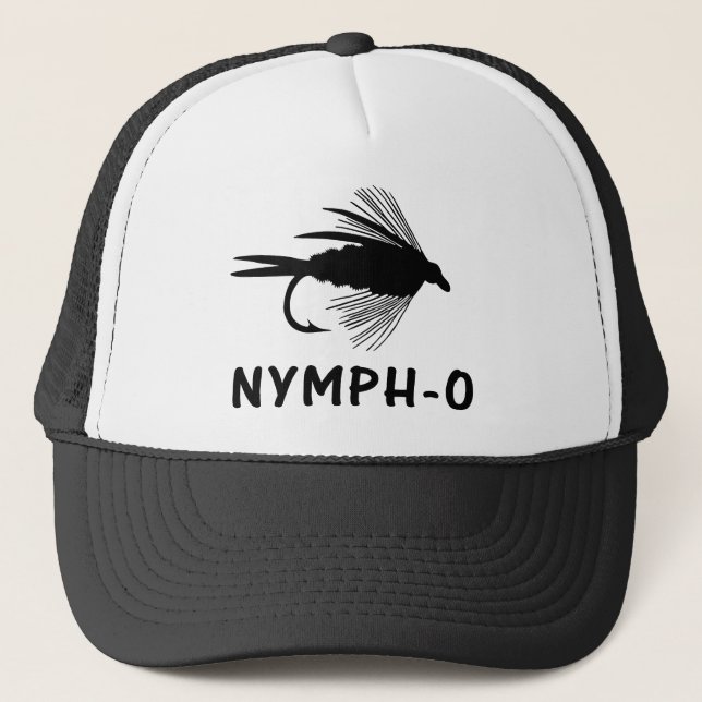 Nymphe-O lustiger Fliegenfischenköder Truckerkappe (Vorderseite)