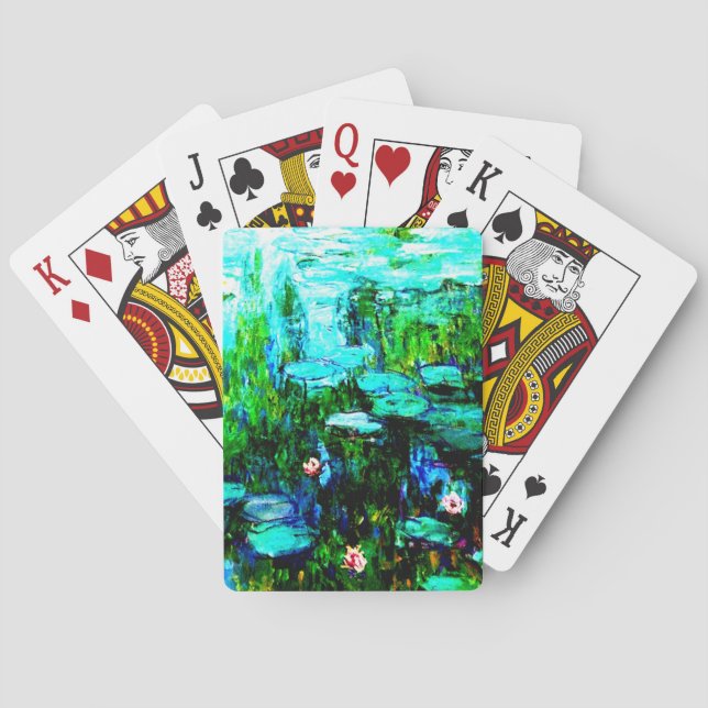 Nympheas Water Lilien Monte Playing Cards Spielkarten (Rückseite)