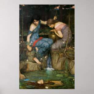 Nymphen, die den Kopf von Orpheus finden Poster