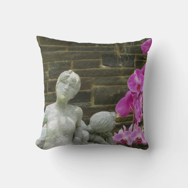 Nymphen & Orchideen Kissen (Vorderseite)