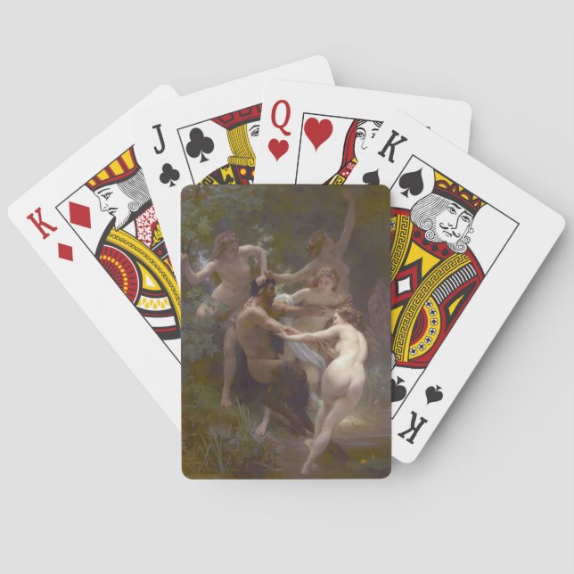 Nymphen und Satyr 1873 Spielkarten (Rückseite)