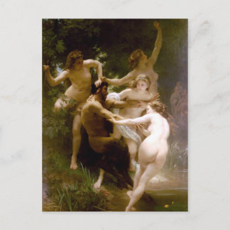 Nymphen und Satyr, William-Adolphe Bouguereau Postkarte