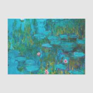 Nymphen von Monet, impressionistisches Originalgem Seidenpapier