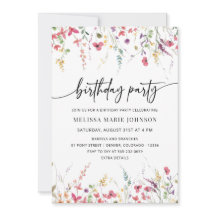 NYRA - Fleur sauvage modèle invitation de fête d'a
