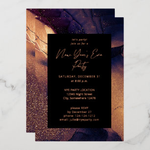 Nyte Glow Silvester Party Folieneinladung