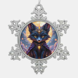 Nyx – Wächter des Mondlichts. Schneeflocken Zinn-Ornament