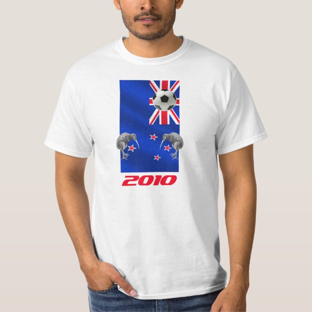 NZ 2010 alle Weiß-Fußballgeschenke T-Shirt (Vorderseite)