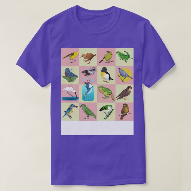 NZ BIRD PATTERN T-Shirt (Design vorne)