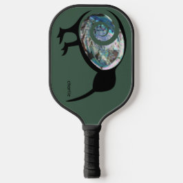 NZ KIWI BIRD PAUA NEW ZEALAND GREEN BROWN CUSTOM PICKLEBALL SCHLÄGER