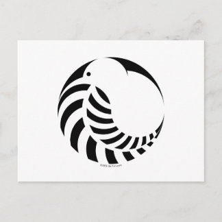 NZ Kiwi / Silver Fern Emblem Postkarte
