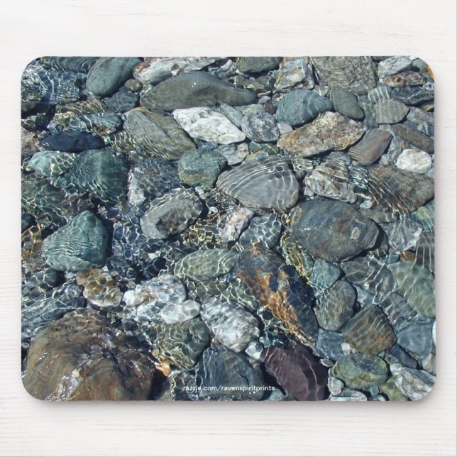 NZ LAKE WATERS & STONES Natursmousepad Mousepad (Vorne)