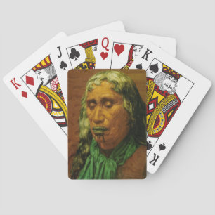 NZ Maori Leader Chieftaine Art Spielkarten