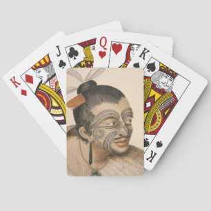 NZ Maori Leiter der Abteilung Chietaine Kunst Spielkarten