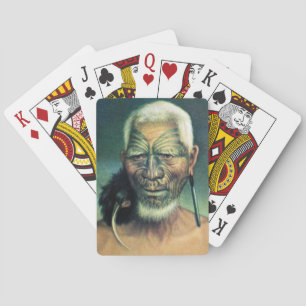 NZ Maori Leiter der Abteilung Historische Kunst Spielkarten