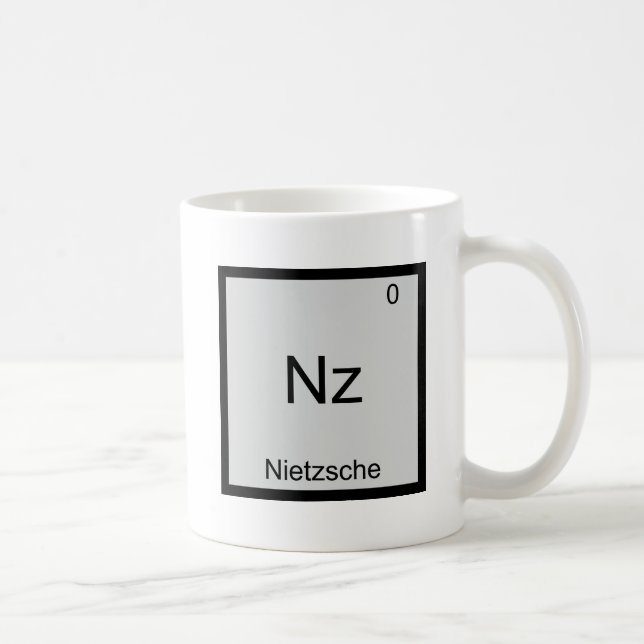 Nz - Nietzsche Funny Element Chemistry Symbol T-Sh Kaffeetasse (Rechts)
