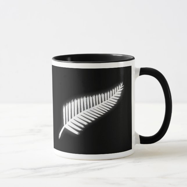 NZ Silver Fern National Emblem Patriotic Geschenk Tasse (Rechts)