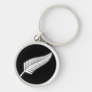NZ Silver Fern National Emblem Patriotic Schlüssel Schlüsselanhänger