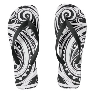 NZKULTUR-einzigartiges Māori-Design Flip Flops