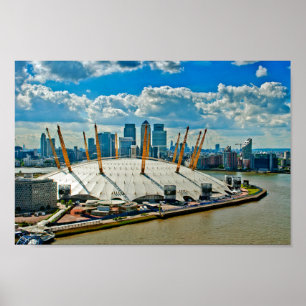 O2 Arena River Thames London Vereinigtes Königreic Poster