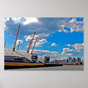 O2 Arena River Thames London Vereinigtes Königreic Poster
