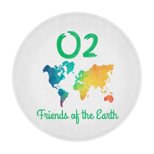 O2 - Freunde der Erde Schneidebrett (Vorderseite)