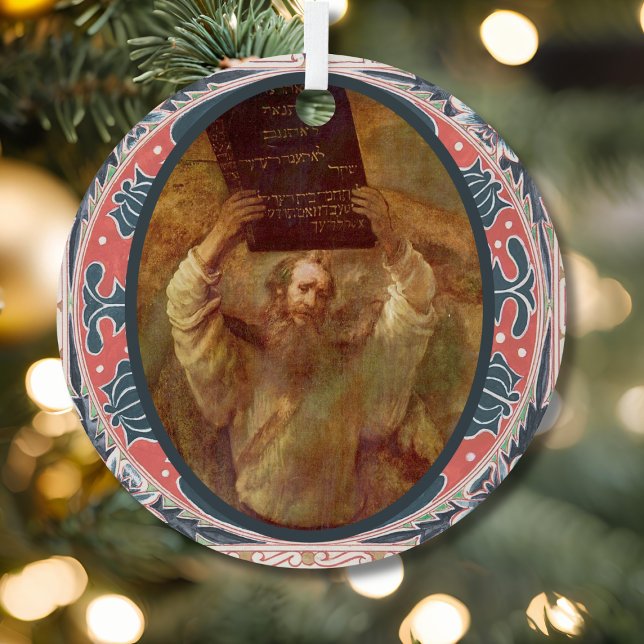 O Adonai Moses and Ten Commandments Advent Ornament Aus Metall (Von Creator hochgeladen)