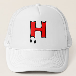 Ō" Bleeding's Teeth-Trucker-Devil's Initial H Truc Truckerkappe