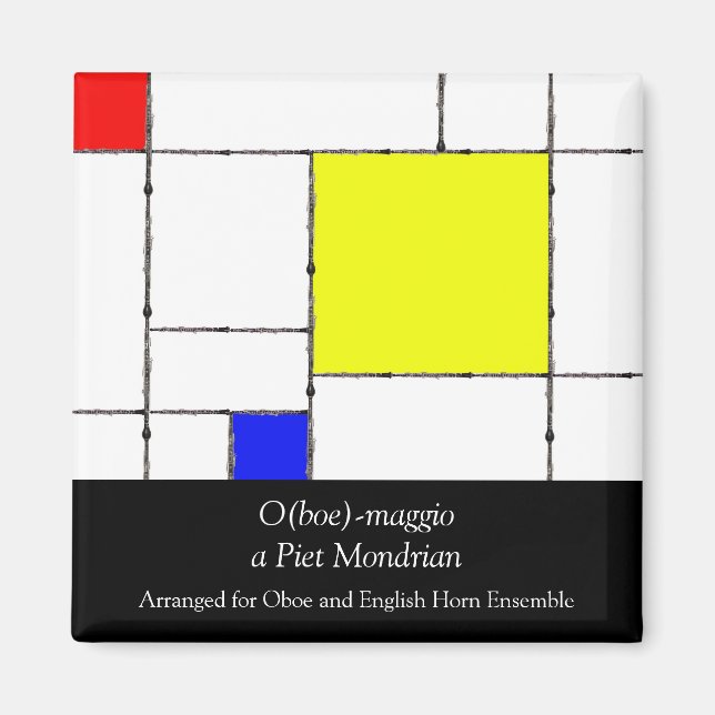 O(boe)-maggio a Mondrian Magnet (Vorne)