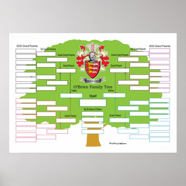 O-Brien-Family-Tree Poster (Vorne)