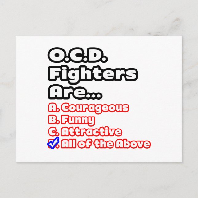O.C.D. Fighter Quiz Postkarte (Vorderseite)