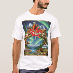 O Canada Collage – Vintage Kanadischer Stolz T-Shi T-Shirt