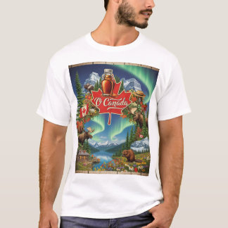 O Canada Collage – Vintage Kanadischer Stolz T-Shi T-Shirt