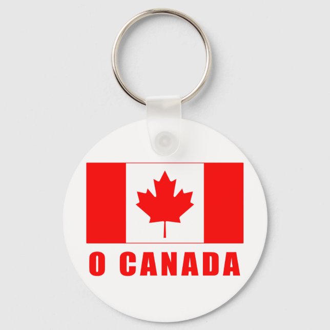 O CANADA mit kanadischen Flaggenhemden Schlüsselanhänger (Vorderseite)