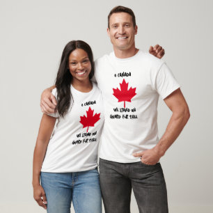 O Canada Red Leaf'' On Guard' Black Personalland T-Shirt