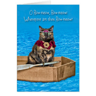 O Chat De Lin Dans Un Bateau En Carton Drôle Valen