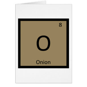 O - Chimie des légumes Oignon Tableau périodique
