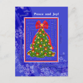 O Christmas Tree Lyrics Xmas Tree Snowflakes Feiertagspostkarte