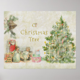 O Christmas Tree Vintag Poster
