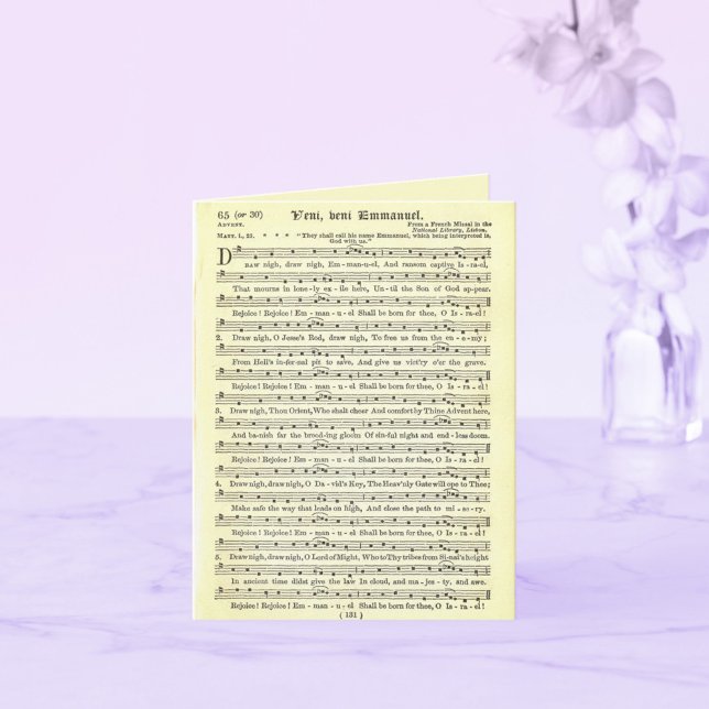 "O Come, O Come, Emmanuel" Carte de voeux de l'Ave (Créateur téléchargé)